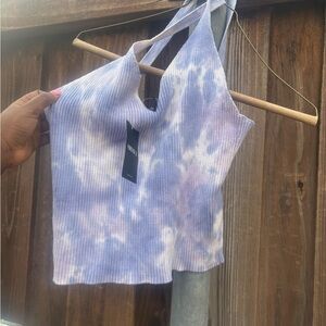 Forever 21 Lavender Tie-Dye Ribbed Camisole